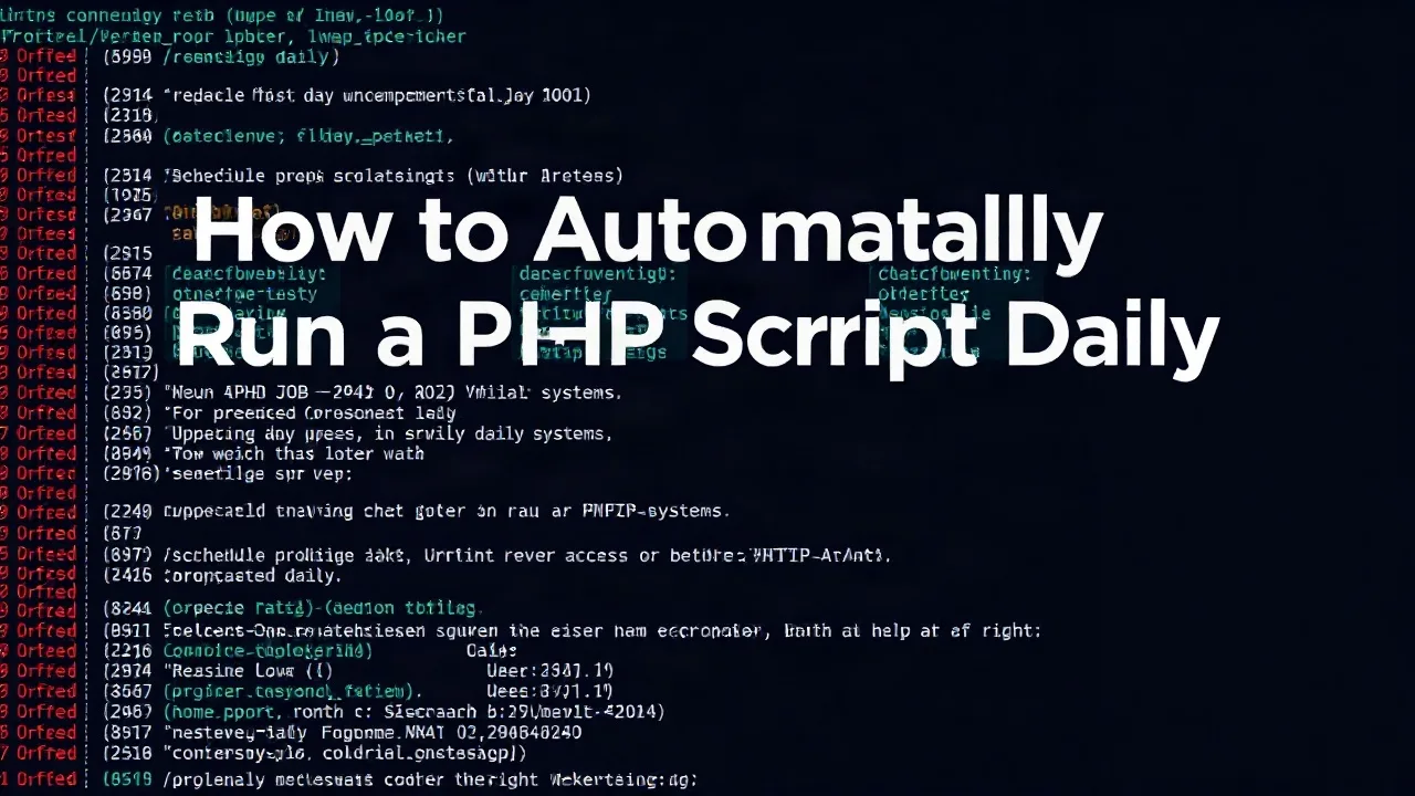 How to Automatically Run a PHP Script Daily