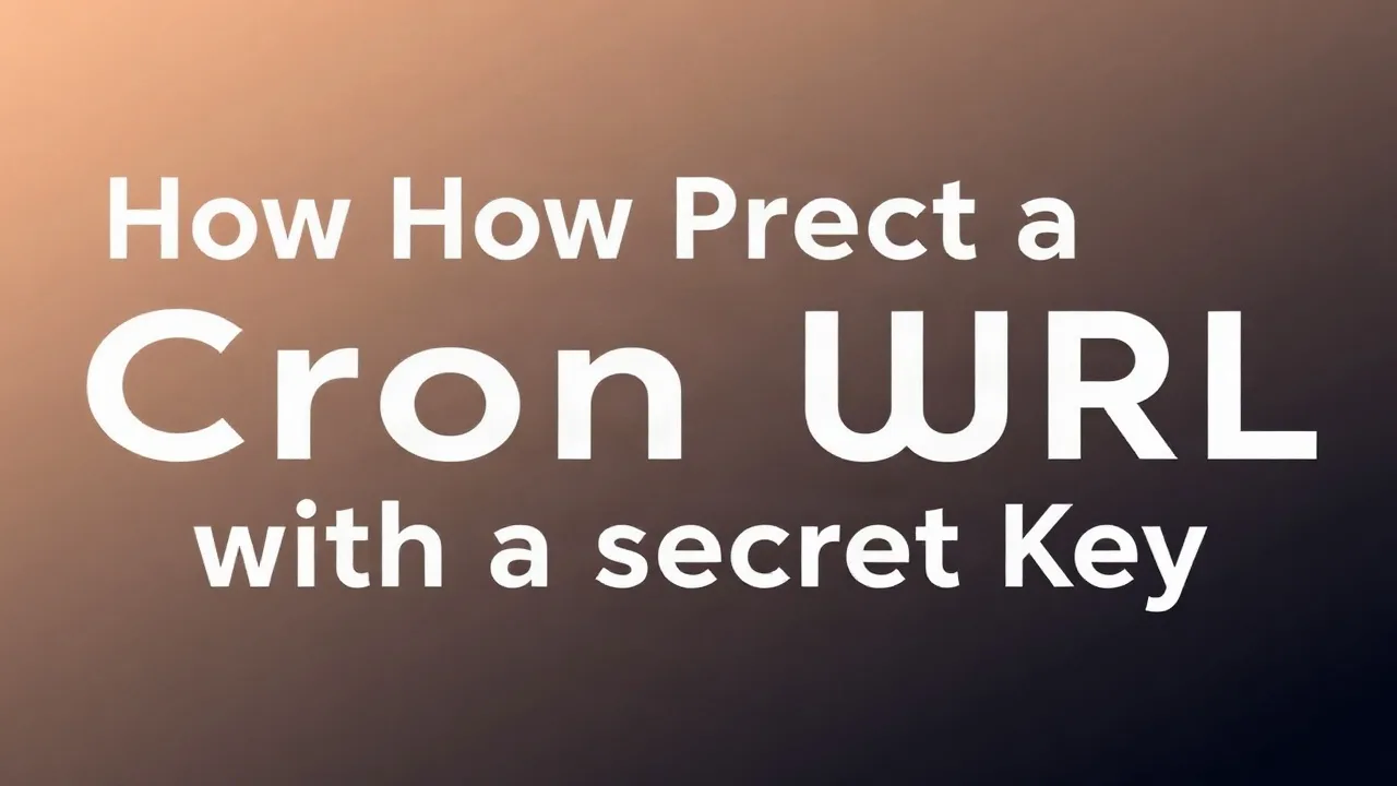How to Protect a Cron URL with a Secret Key