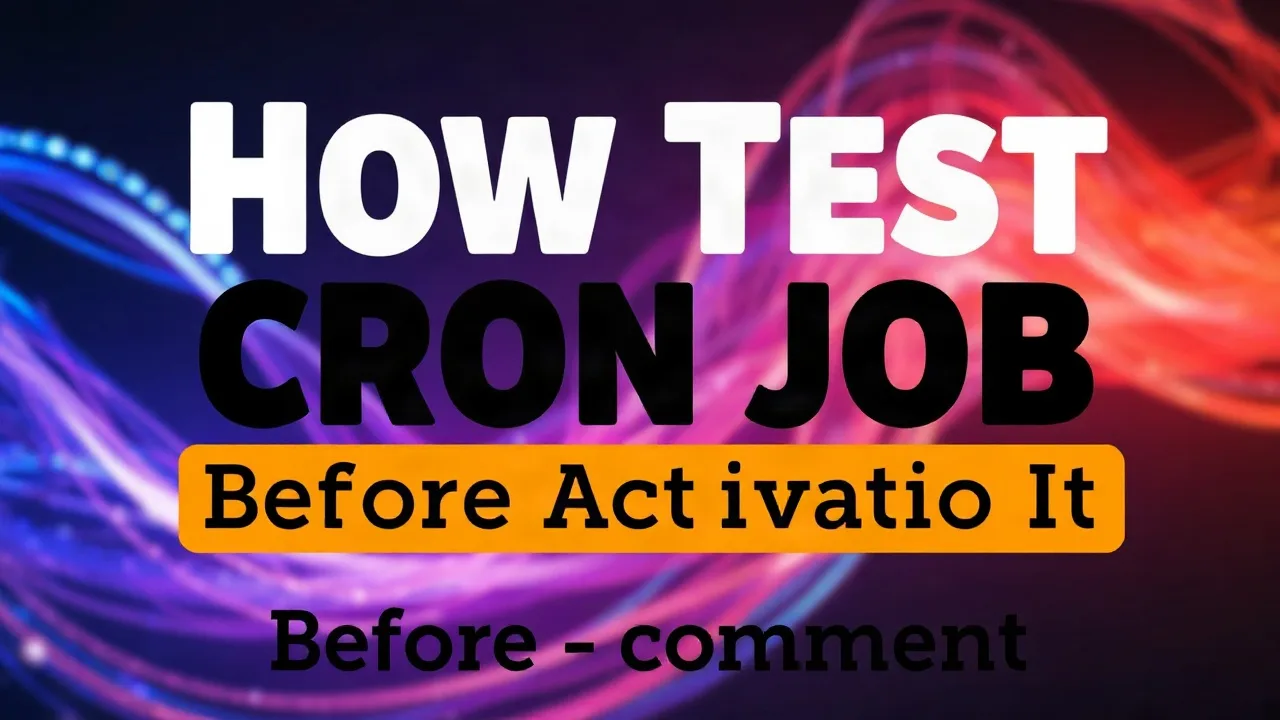 How to Test a Cron Job Before Activating It